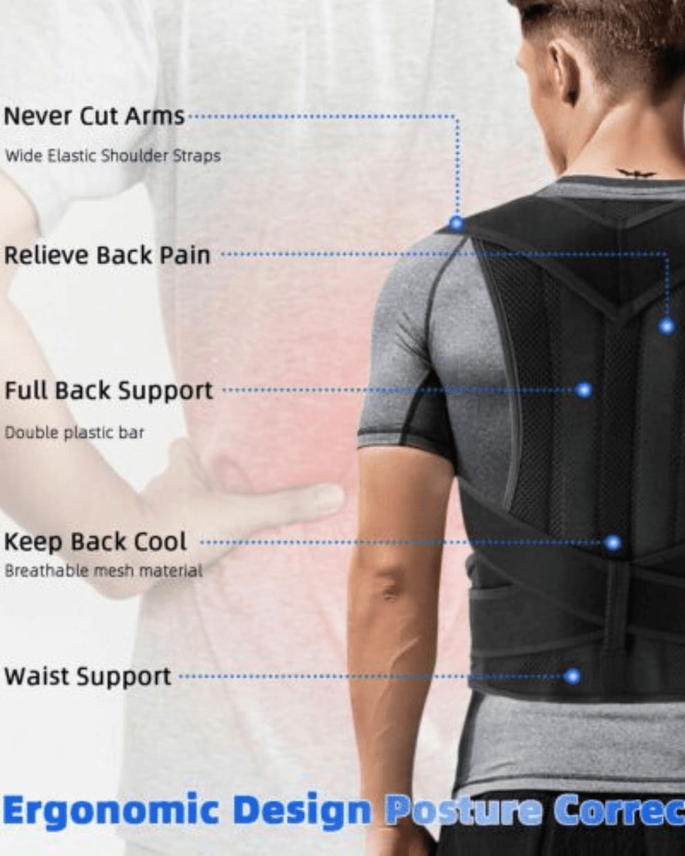 Shoulder Posture Support - Back & Spine Support for Men & Women