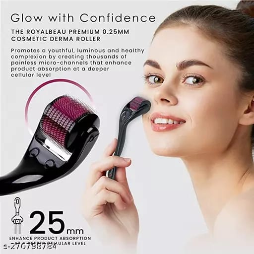 Derma Roller for Hair Regrowth & Skin – Microneedle Therapy for Men & Women
