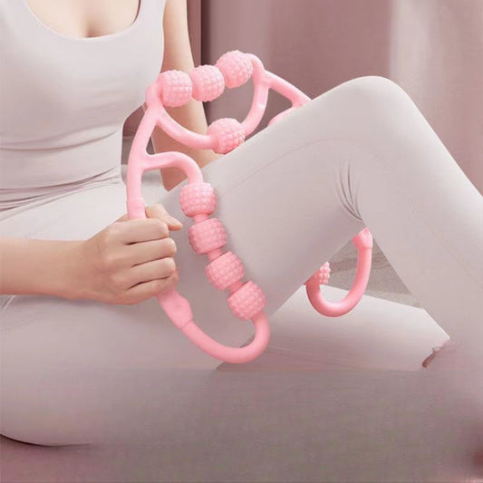 9-Wheel U-Shape Muscle Roller Massager – Trigger Point & Deep Tissue Relief