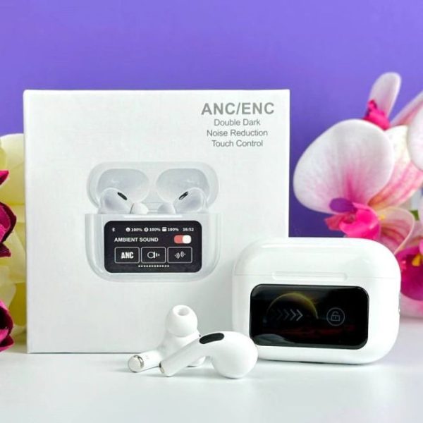 A9 Pro Airpods – ANC & ENC Noise Cancellation, Touch Control, Charging Case