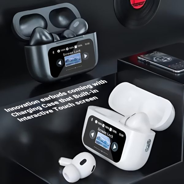 A9 Pro Airpods – ANC & ENC Noise Cancellation, Touch Control, Charging Case