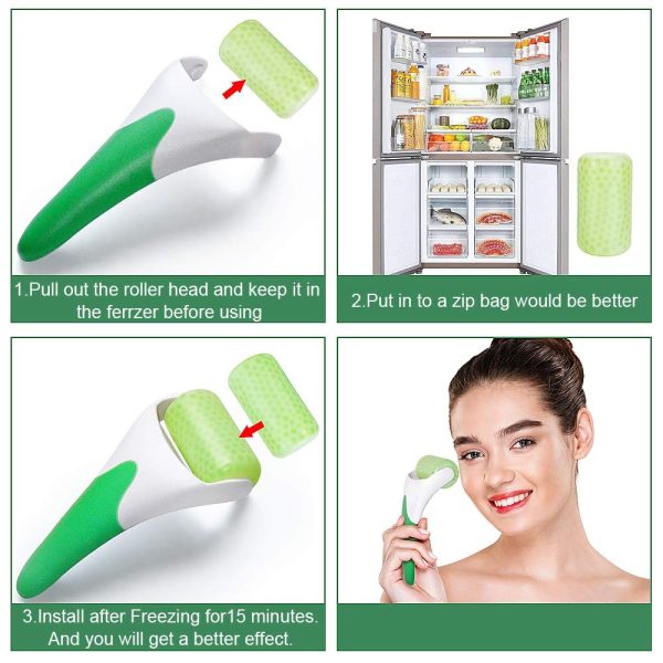 Marzahar Ice Roller – Cold Gel Face & Eye Massager for Puffiness, Wrinkles & Smooth Skin