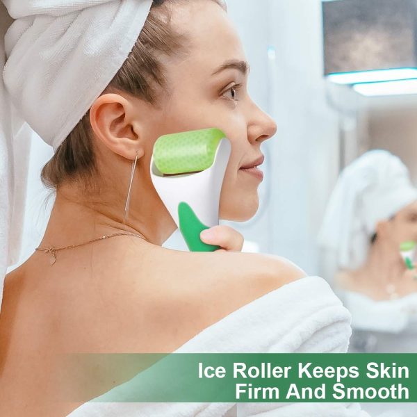 Marzahar Ice Roller – Cold Gel Face & Eye Massager for Puffiness, Wrinkles & Smooth Skin