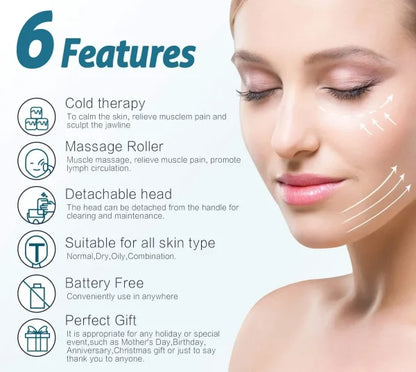 Marzahar Ice Roller – Cold Gel Face & Eye Massager for Puffiness, Wrinkles & Smooth Skin