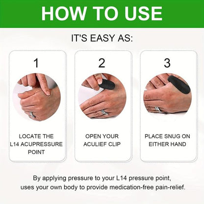 Sugar Control Li4 Acupressure Clip – Stress, Migraine & Tension Relief